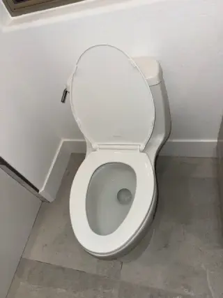 Bathroom after post construction cleaning